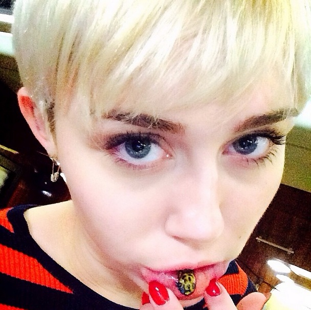 Miley Cyrus Lip Tattoo